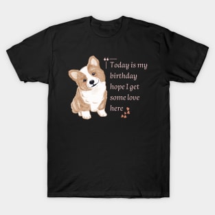 Today Is My Birthday Hope I Get Some Love Here T-Shirt